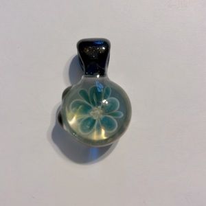Handmade flower glass pendant